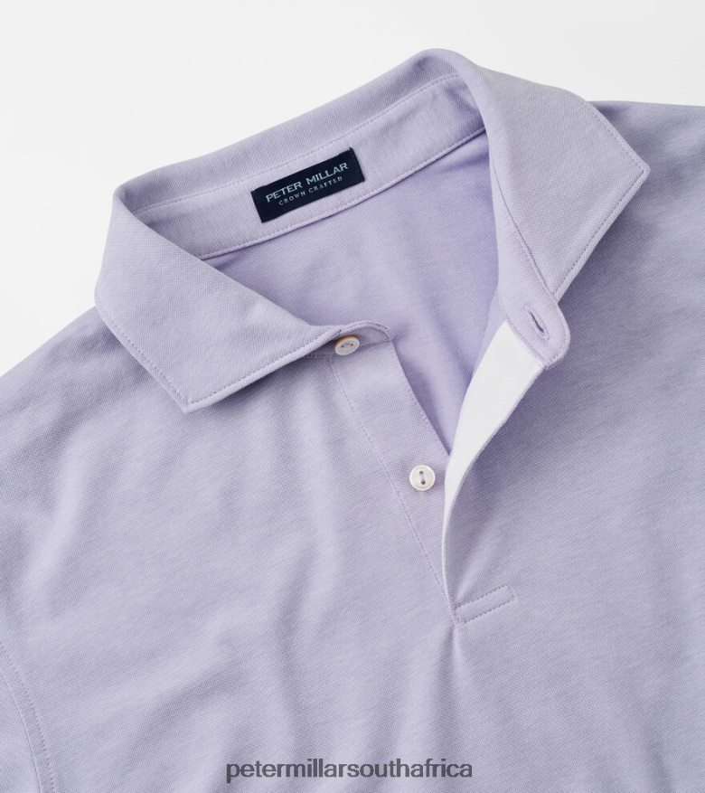 Violet Mist Men Peter Millar Albatross Cotton-Blend Performance Polo Apparel B62P4F351