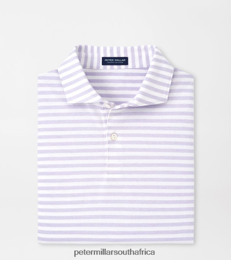 Violet Mist Men Peter Millar Albatross Cotton-Blend Performance Polo Apparel B62P4F364
