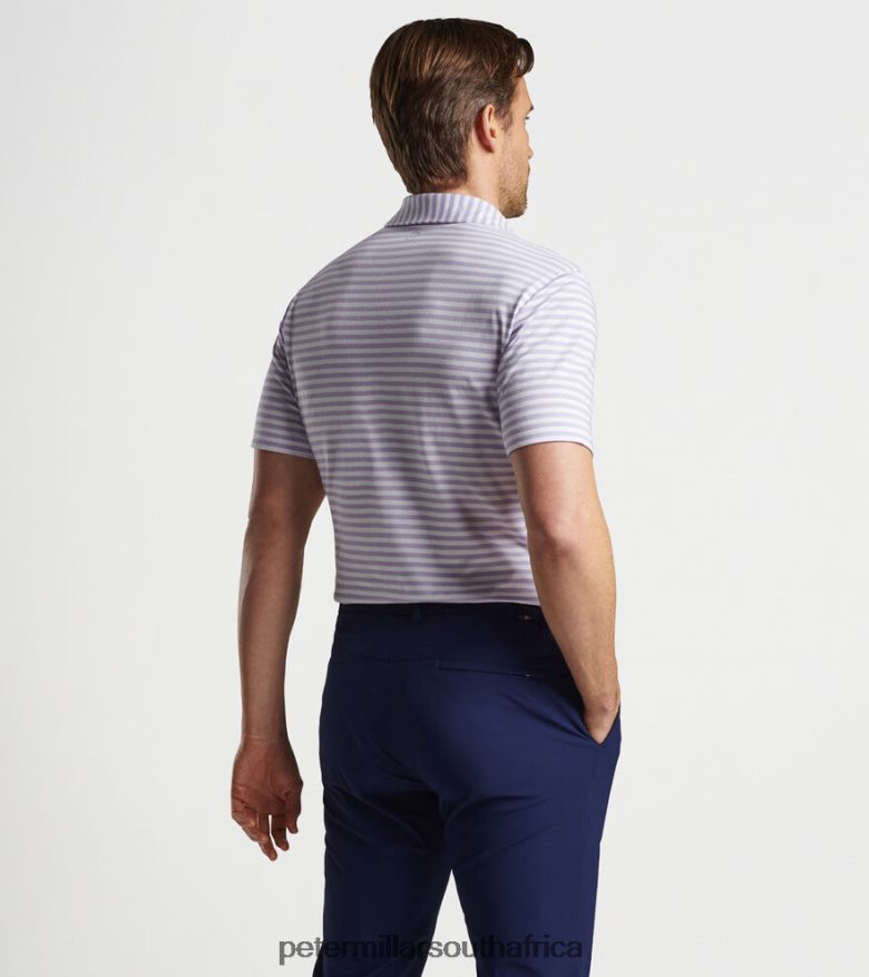 Violet Mist Men Peter Millar Albatross Cotton-Blend Performance Polo Apparel B62P4F364