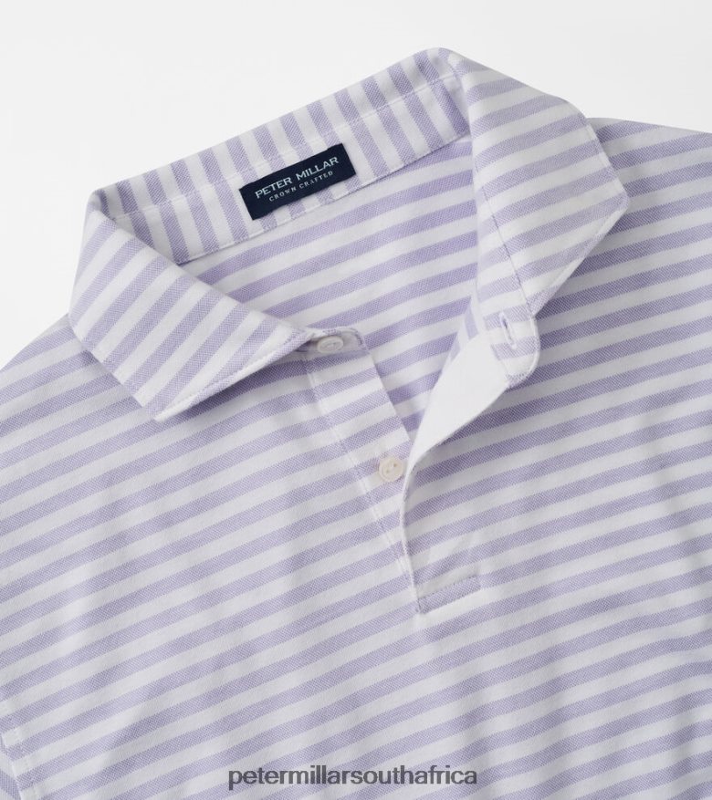 Violet Mist Men Peter Millar Albatross Cotton-Blend Performance Polo Apparel B62P4F364