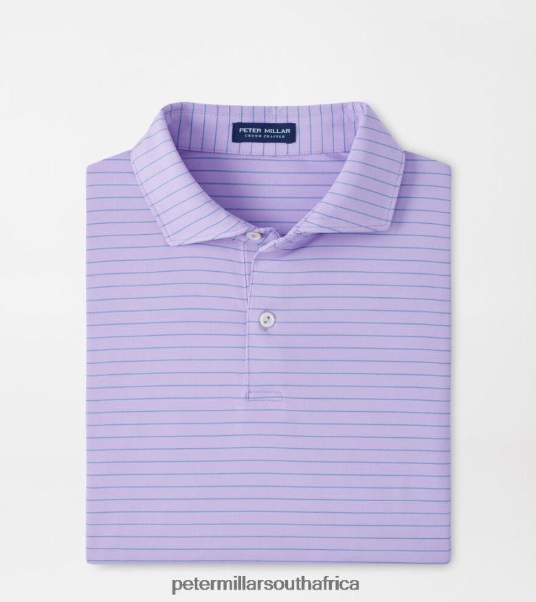 Violet Mist Men Peter Millar Duet Performance Jersey Polo Apparel B62P4F310