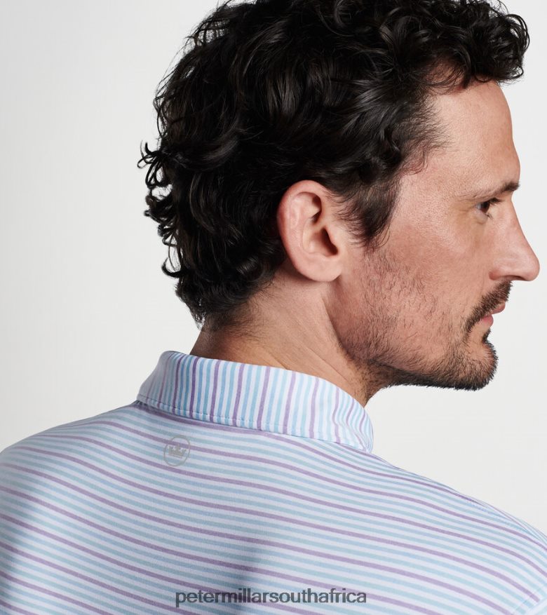 Violet Mist Men Peter Millar Garcia Performance Jersey Polo Apparel B62P4F388
