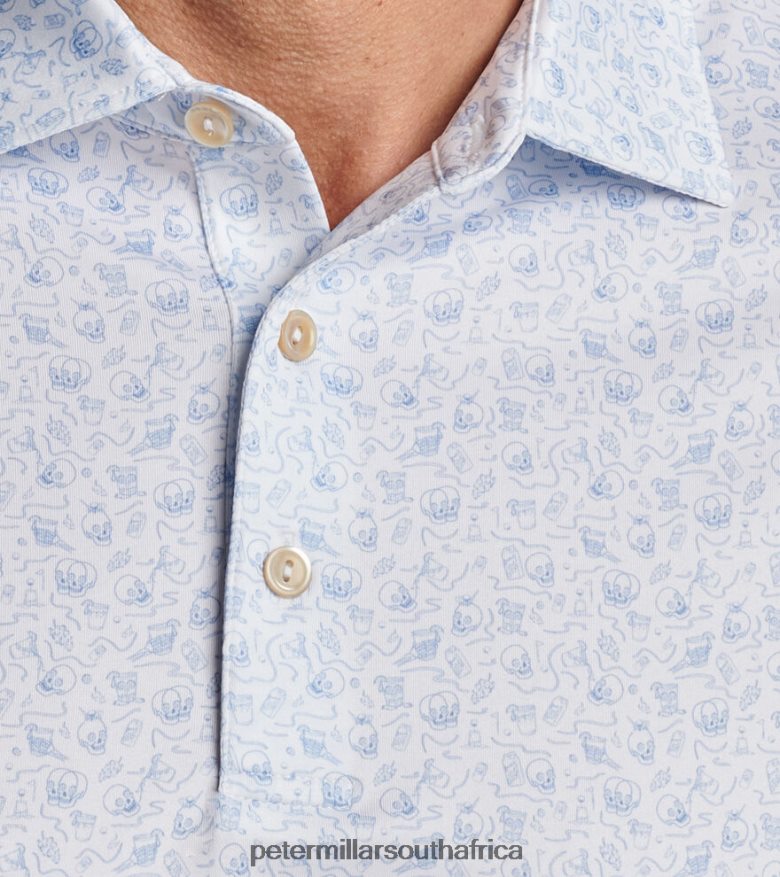 White Men Peter Millar Double Transfused Performance Jersey Polo Apparel B62P4F396