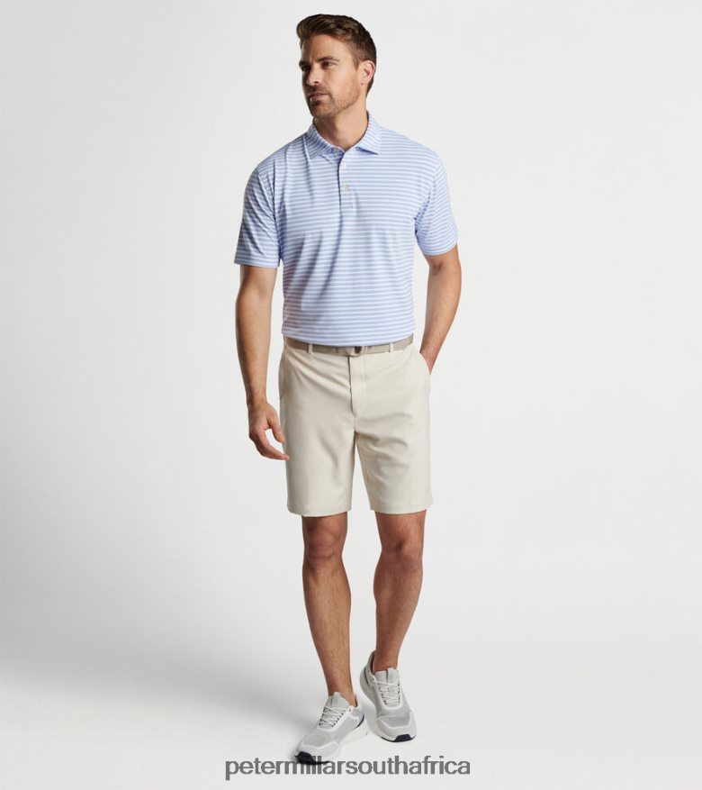 White Men Peter Millar Logan Performance Mesh Polo Apparel B62P4F381