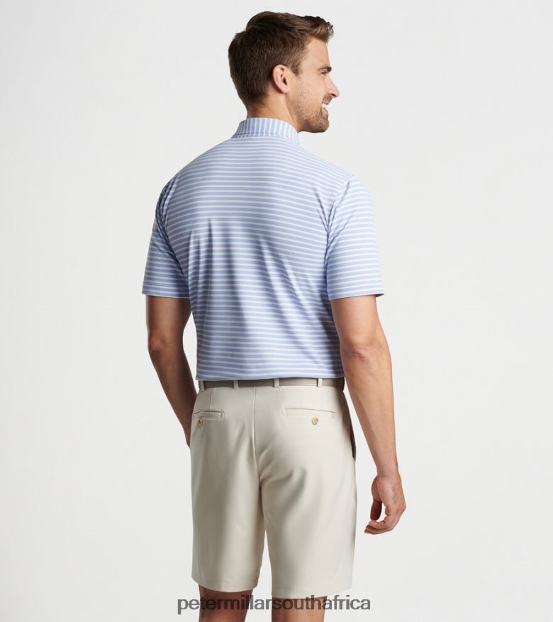 White Men Peter Millar Logan Performance Mesh Polo Apparel B62P4F381