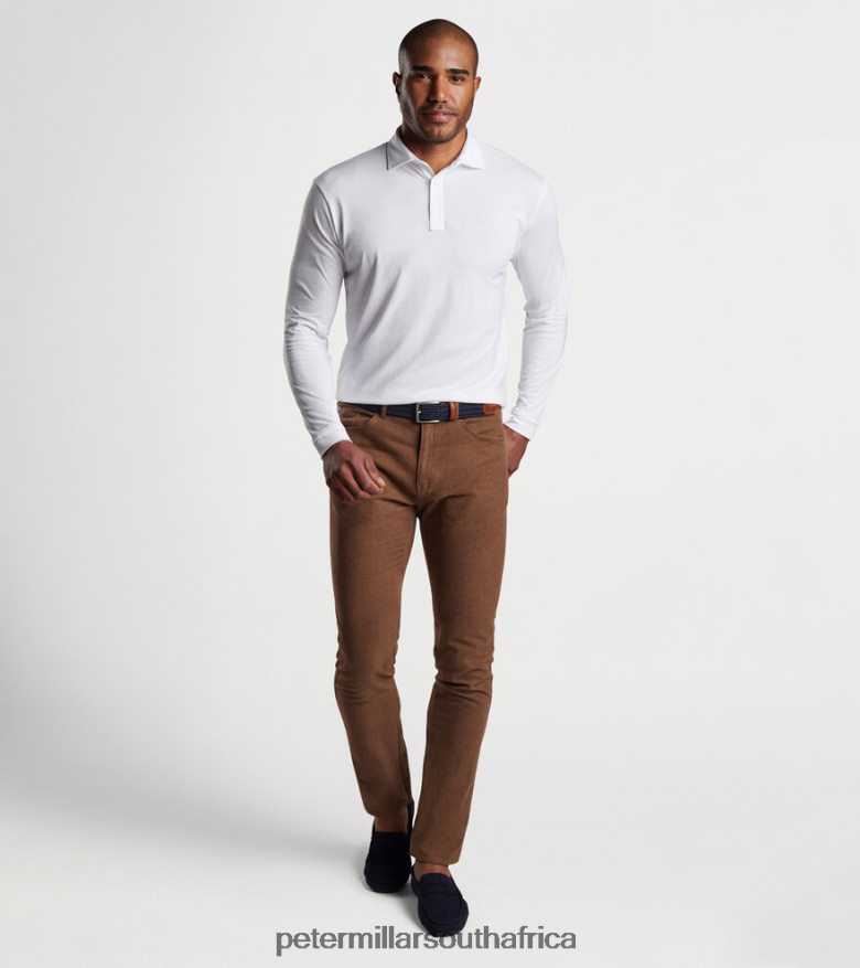 White Men Peter Millar Pilot Mill Long-Sleeve Polo Apparel B62P4F328