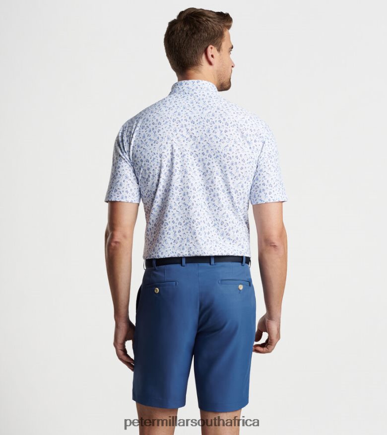 White Men Peter Millar Rodeo Performance Mesh Polo Apparel B62P4F405