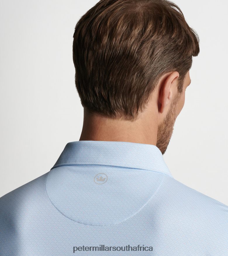 White Men Peter Millar Ross Performance Jersey Polo Apparel B62P4F410