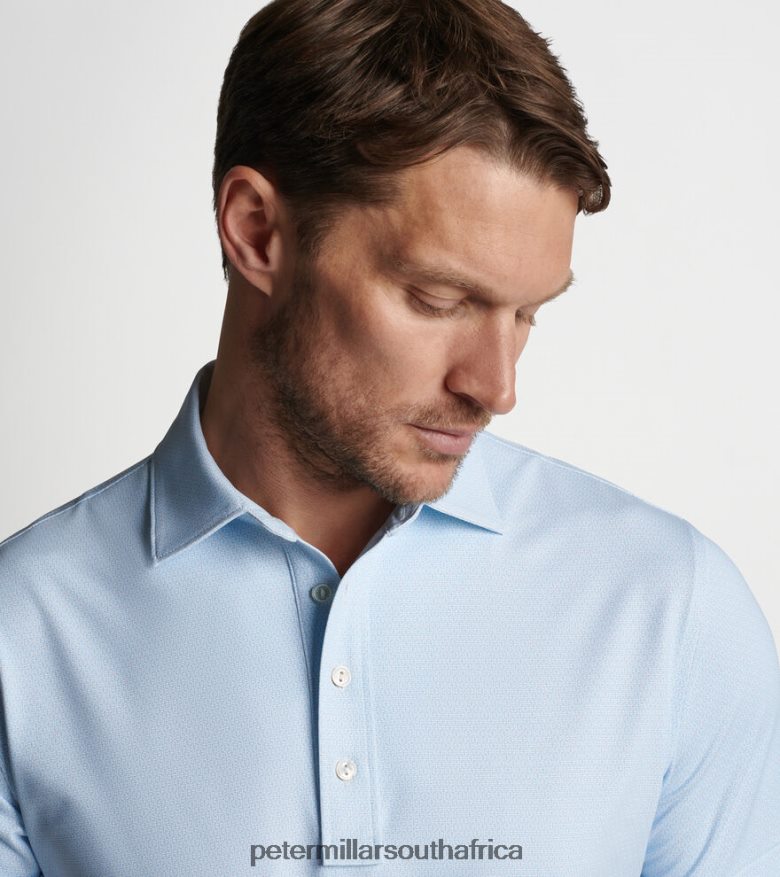 White Men Peter Millar Ross Performance Jersey Polo Apparel B62P4F410