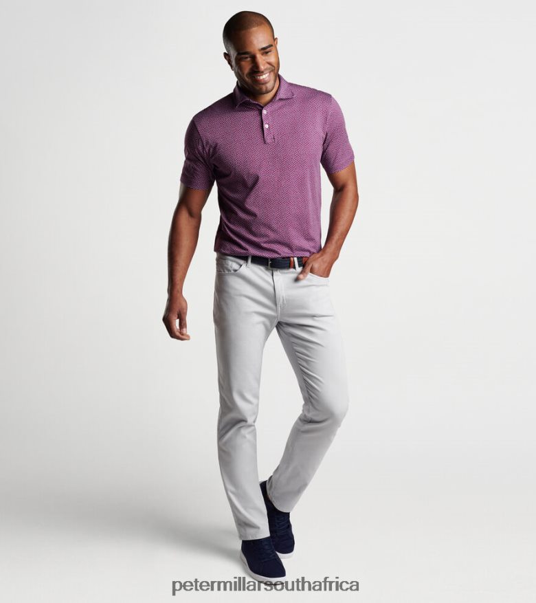 Wild Berry Men Peter Millar Pilot Mill Dragonfly Printed Short-Sleeve Polo Apparel B62P4F416