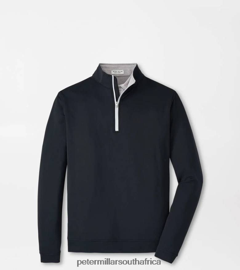 Black Men Peter Millar Perth Performance Quarter-Zip Apparel B62P4F706