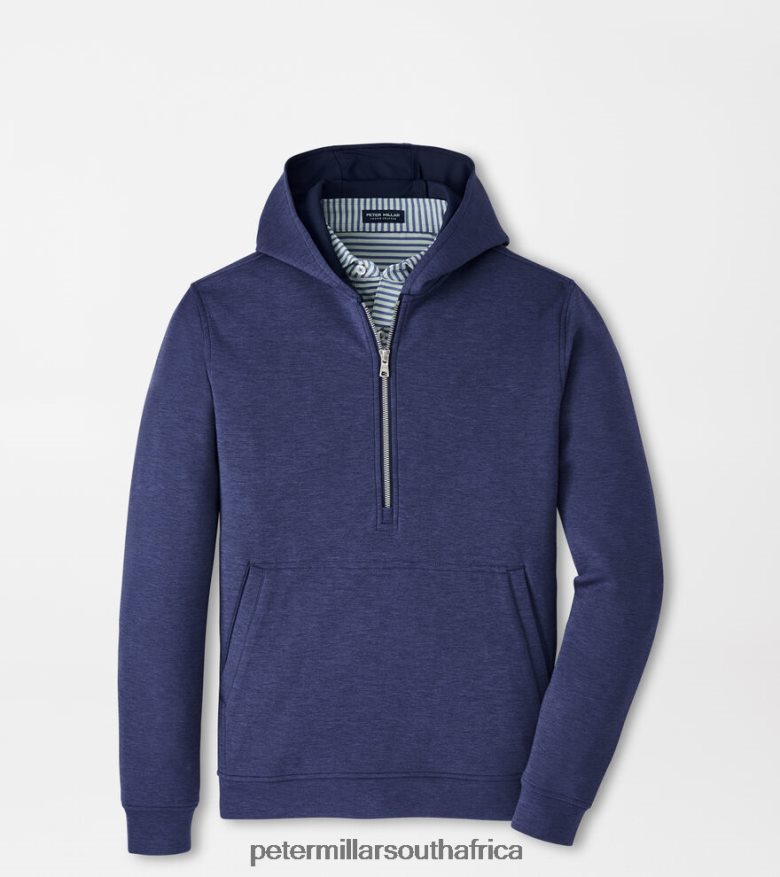 Blue Pearl Men Peter Millar Winsome Half-Zip Hoodie Apparel B62P4F721