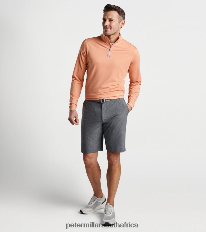 Cabana Blue Men Peter Millar Perth Melange Performance Quarter-Zip Apparel B62P4F665