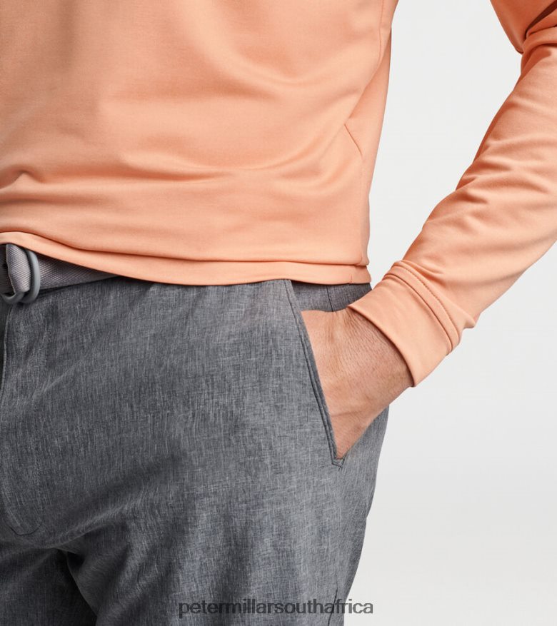 Cabana Blue Men Peter Millar Perth Melange Performance Quarter-Zip Apparel B62P4F665