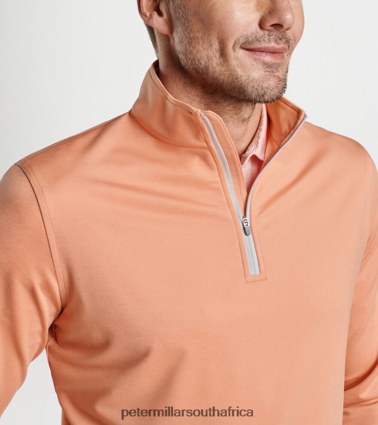 Cabana Blue Men Peter Millar Perth Melange Performance Quarter-Zip Apparel B62P4F665