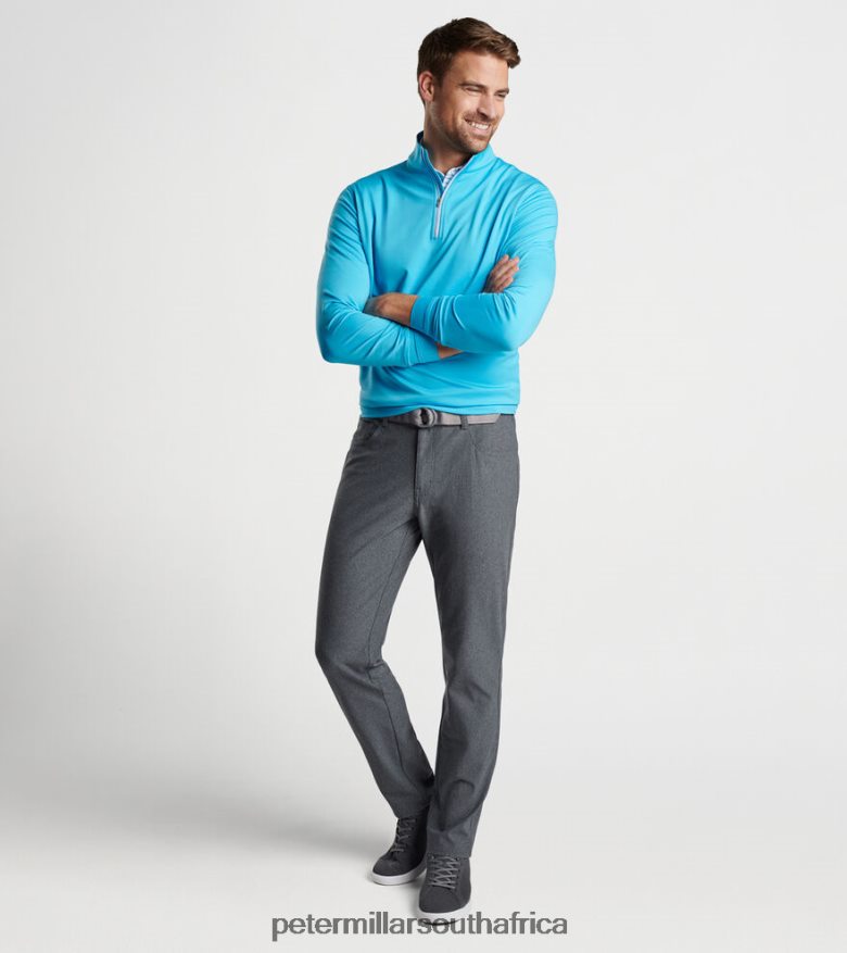Cabana Blue Men Peter Millar Perth Melange Performance Quarter-Zip Apparel B62P4F667