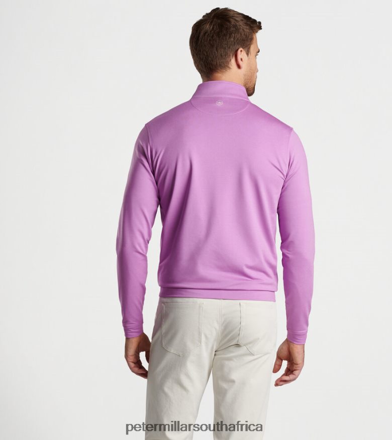 Cabana Blue Men Peter Millar Perth Melange Performance Quarter-Zip Apparel B62P4F669