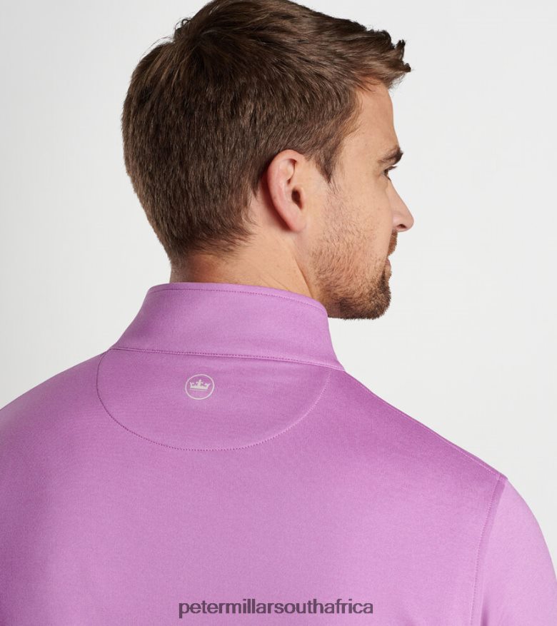 Cabana Blue Men Peter Millar Perth Melange Performance Quarter-Zip Apparel B62P4F669