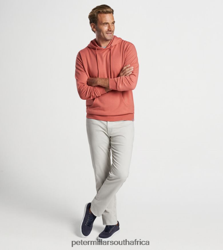 Clay Rose Men Peter Millar Lava Wash Garment-Dyed Hoodie Apparel B62P4F702