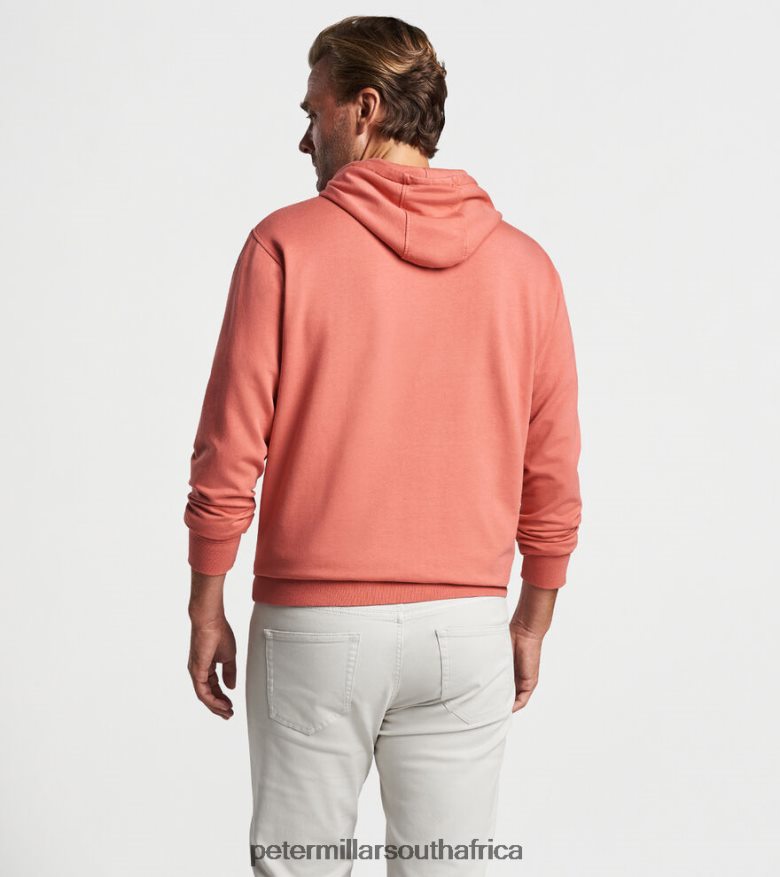 Clay Rose Men Peter Millar Lava Wash Garment-Dyed Hoodie Apparel B62P4F702