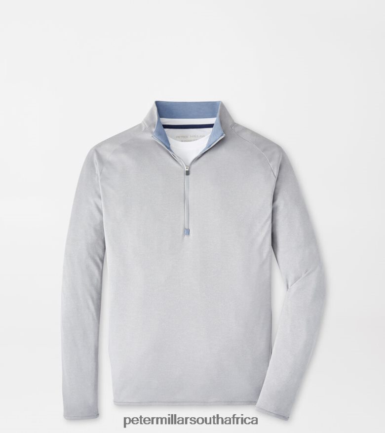 Gale Grey Men Peter Millar Cloudglow Performance Half-Zip Apparel B62P4F736