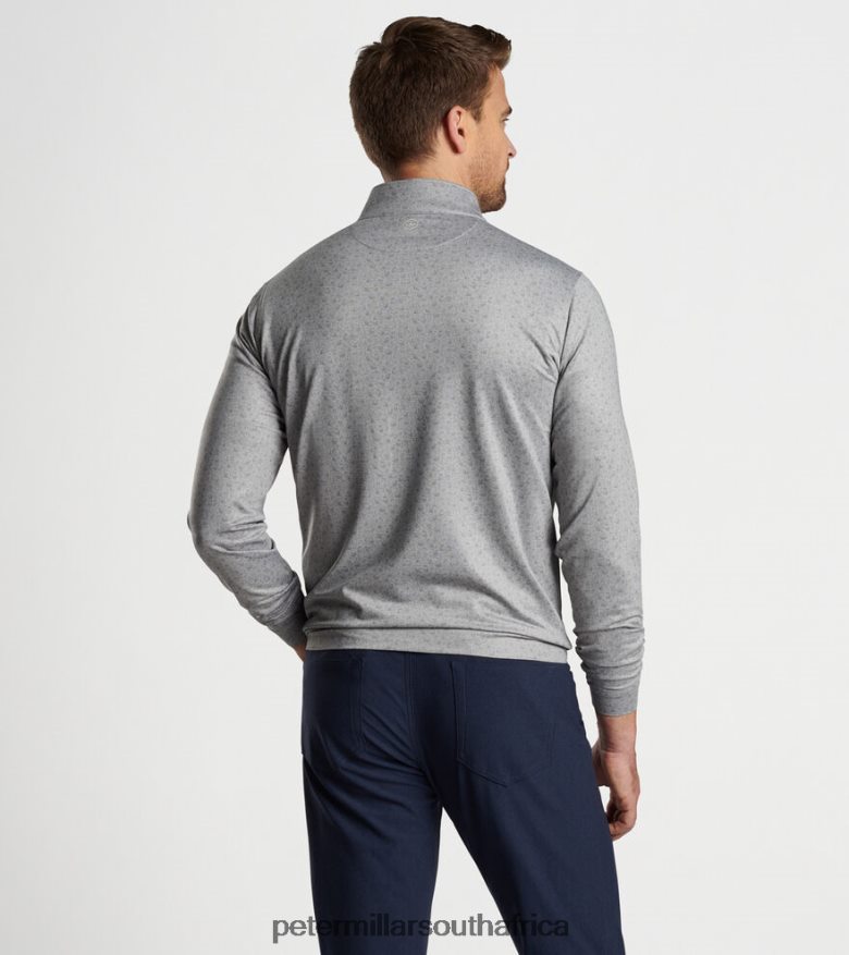 Gale Grey Men Peter Millar Perth Double Transfused Performance Quarter-Zip Apparel B62P4F776