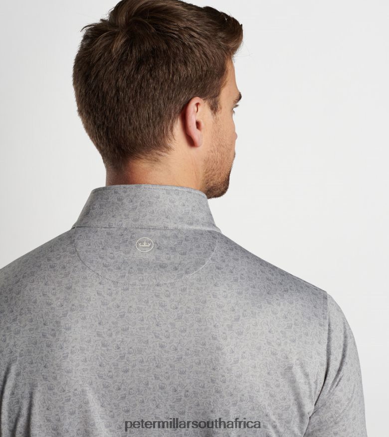 Gale Grey Men Peter Millar Perth Double Transfused Performance Quarter-Zip Apparel B62P4F776