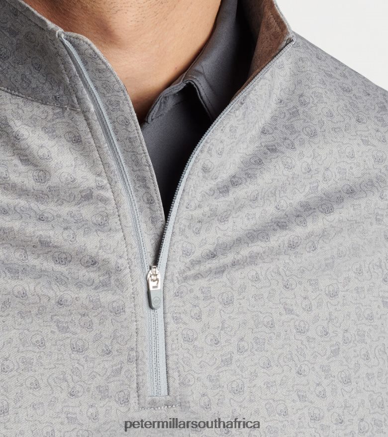 Gale Grey Men Peter Millar Perth Double Transfused Performance Quarter-Zip Apparel B62P4F776