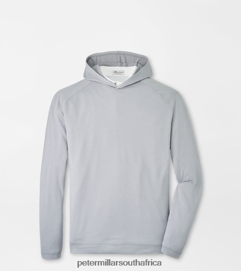 Gale Grey Men Peter Millar Pine Performance Hoodie Apparel B62P4F764