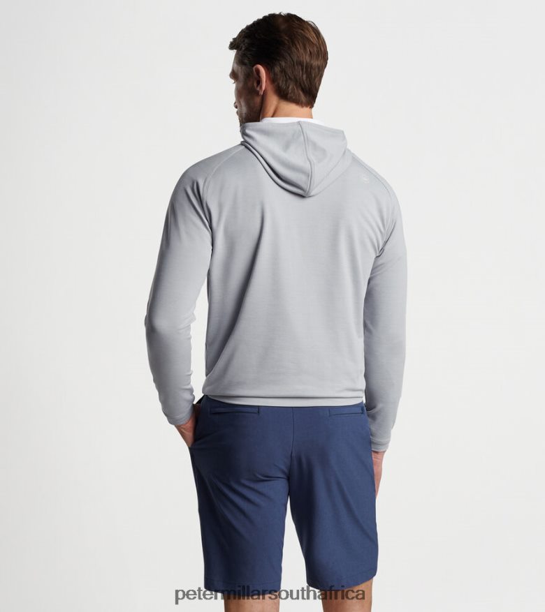 Gale Grey Men Peter Millar Pine Performance Hoodie Apparel B62P4F764