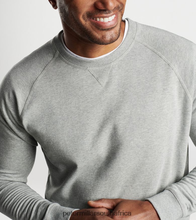 Grey Men Peter Millar Lava Wash Garment Dyed Crew Apparel B62P4F661