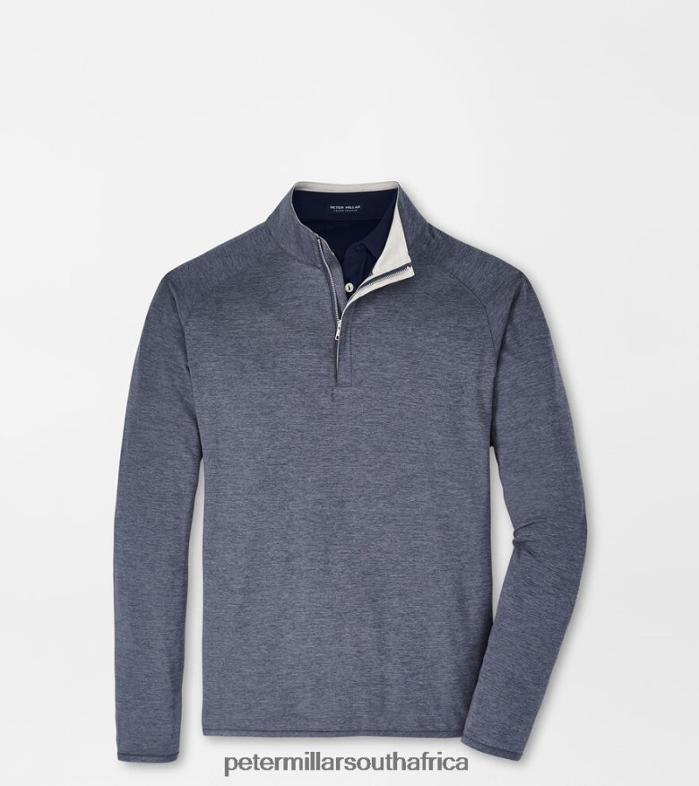 Grey Men Peter Millar Stealth Performance Quarter-Zip Apparel B62P4F744