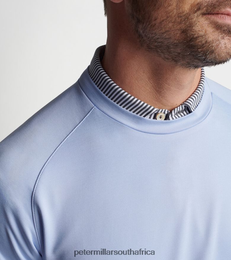 Iceberg Blue Men Peter Millar Cradle Performance Crewneck Apparel B62P4F773