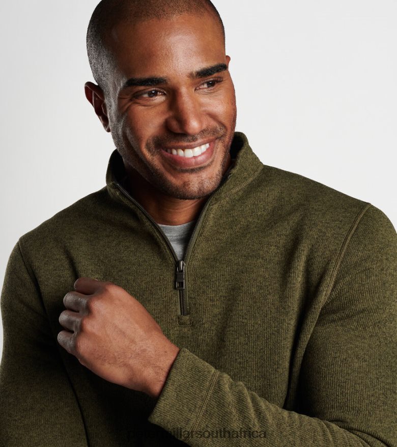 Juniper Men Peter Millar Crown Sweater Fleece Quarter-Zip Apparel B62P4F644