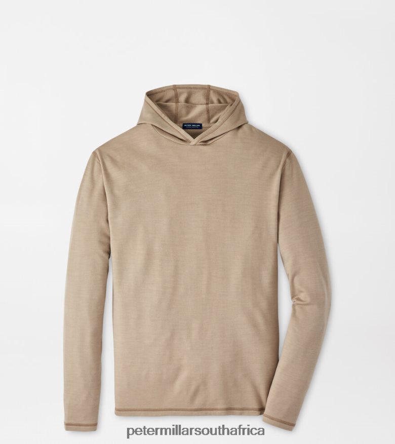 Jute Men Peter Millar Excursionist Flex Vantage Hoodie Apparel B62P4F694