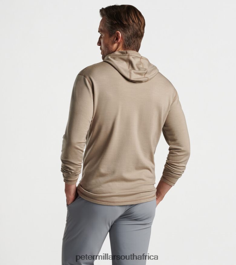 Jute Men Peter Millar Excursionist Flex Vantage Hoodie Apparel B62P4F694