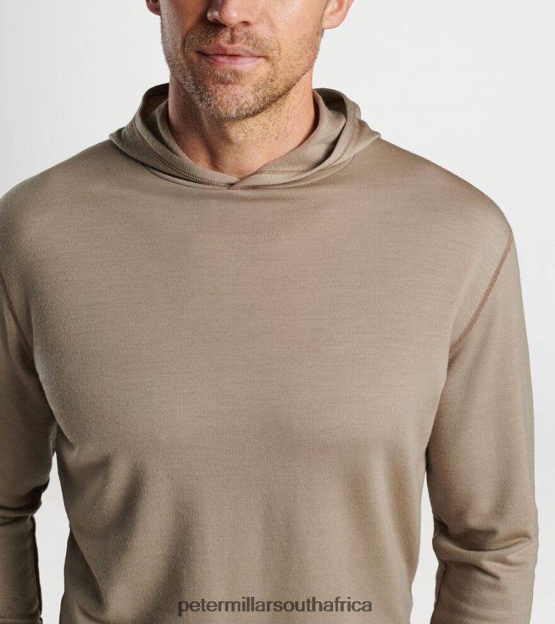 Jute Men Peter Millar Excursionist Flex Vantage Hoodie Apparel B62P4F694