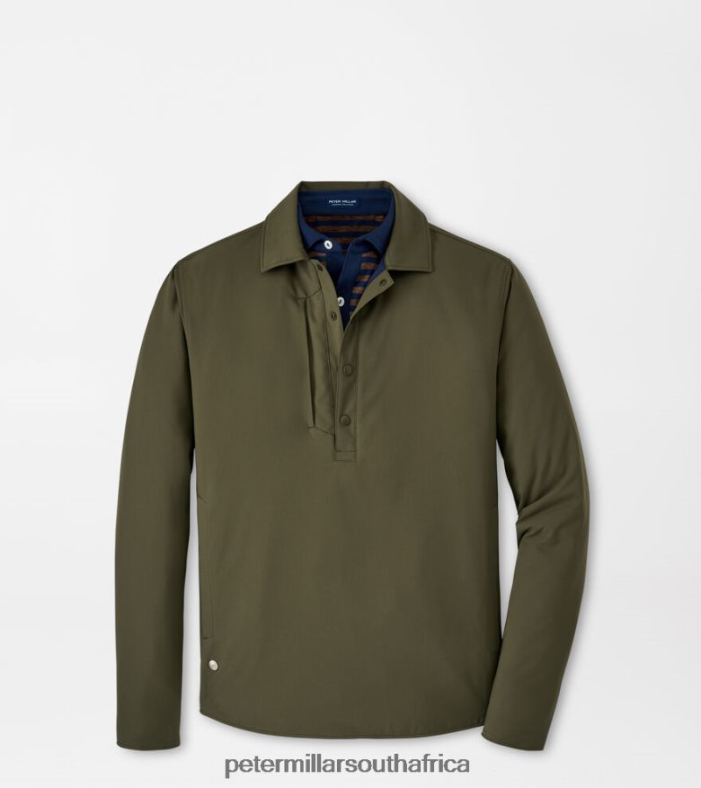 Loden Men Peter Millar Approach Insulated Half-Snap Shirt Apparel B62P4F697