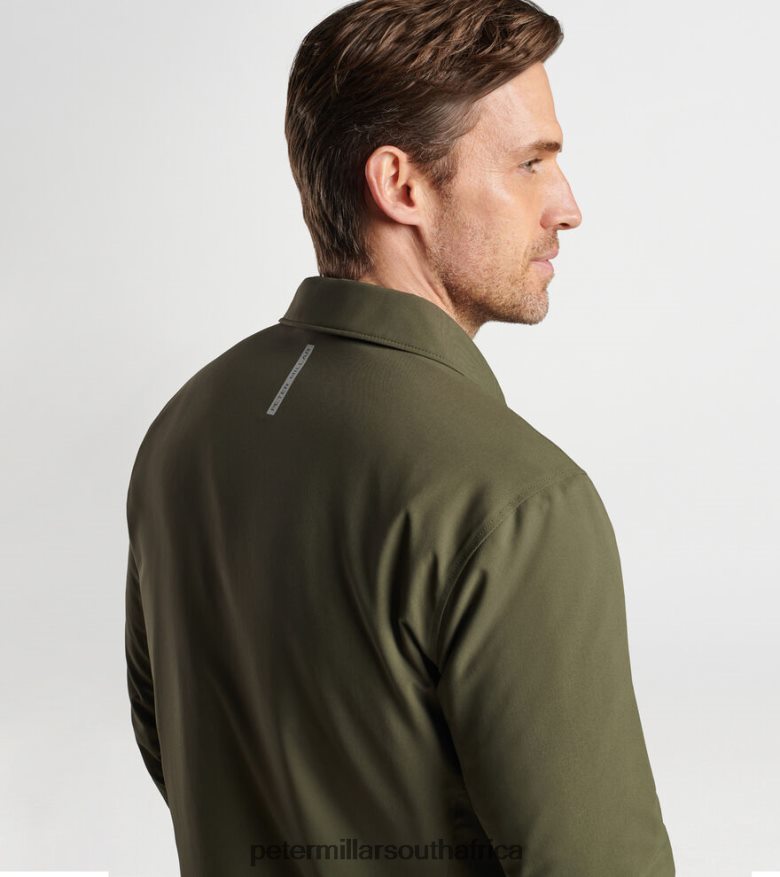 Loden Men Peter Millar Approach Insulated Half-Snap Shirt Apparel B62P4F697