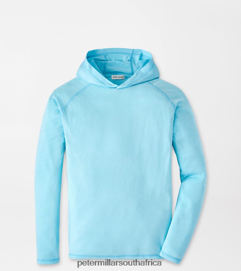 Mint Blue Men Peter Millar Cannon Popover Hoodie Apparel B62P4F763
