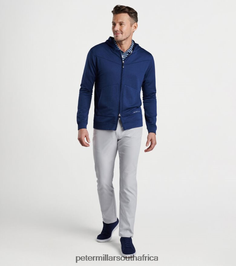 Navy Men Peter Millar Beaumont Performance Full-Zip Hoodie Apparel B62P4F671
