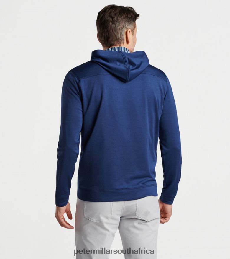 Navy Men Peter Millar Beaumont Performance Full-Zip Hoodie Apparel B62P4F671