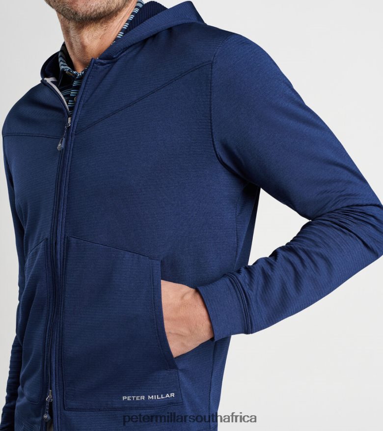 Navy Men Peter Millar Beaumont Performance Full-Zip Hoodie Apparel B62P4F671