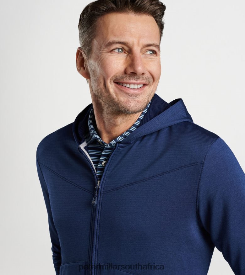 Navy Men Peter Millar Beaumont Performance Full-Zip Hoodie Apparel B62P4F671