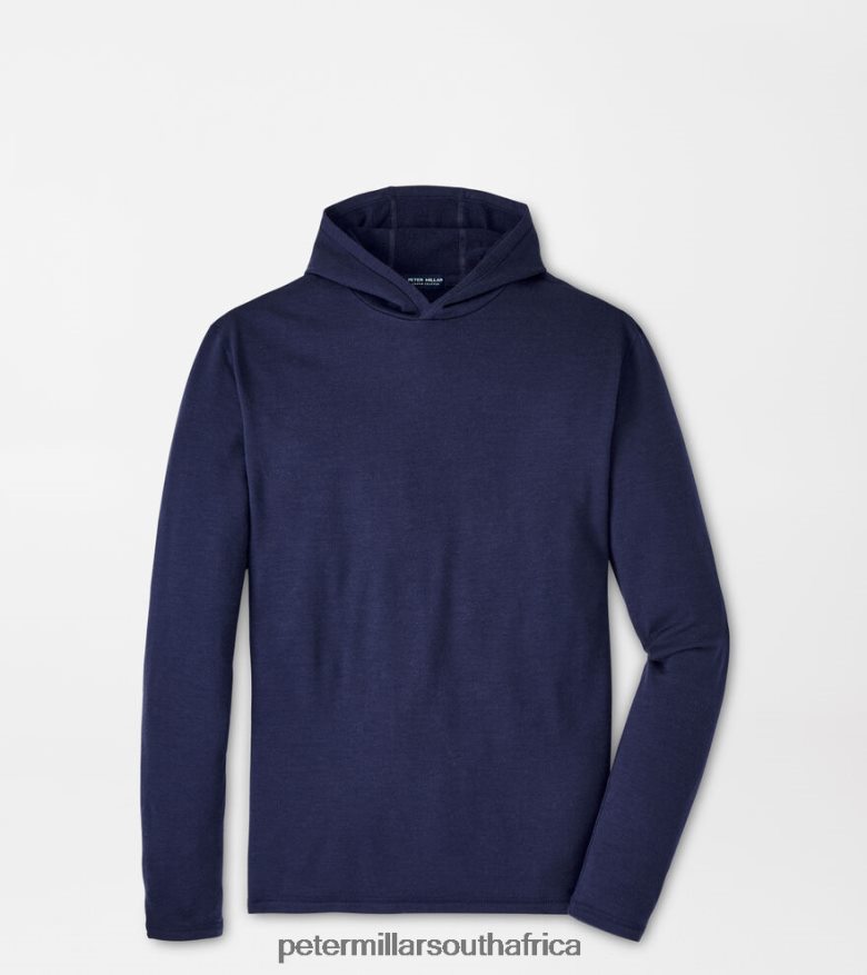 Navy Men Peter Millar Excursionist Flex Vantage Hoodie Apparel B62P4F695