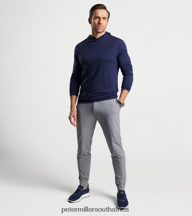 Navy Men Peter Millar Excursionist Flex Vantage Hoodie Apparel B62P4F695