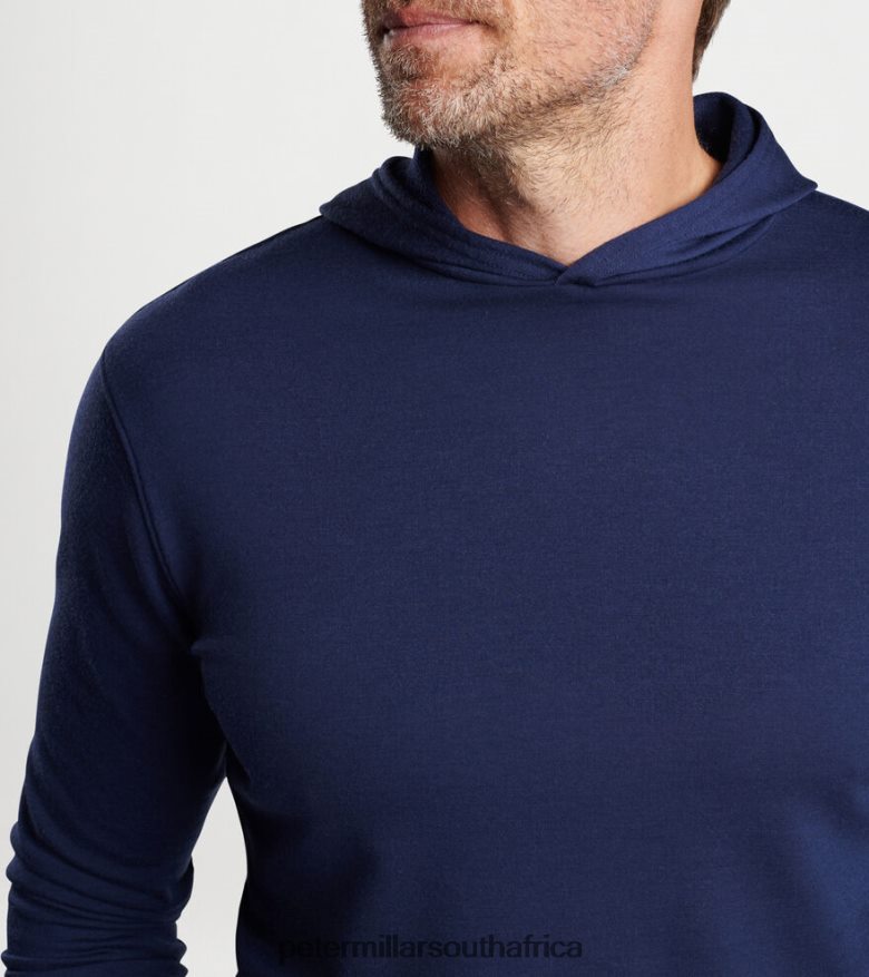 Navy Men Peter Millar Excursionist Flex Vantage Hoodie Apparel B62P4F750