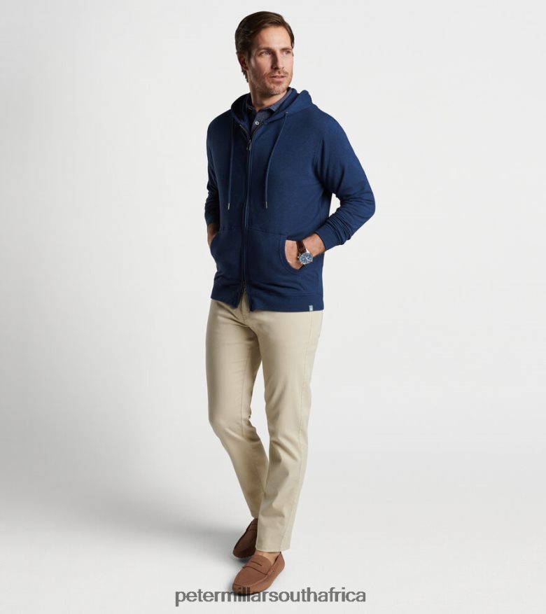 Navy Men Peter Millar Lava Wash Full-Zip Hoodie Apparel B62P4F770