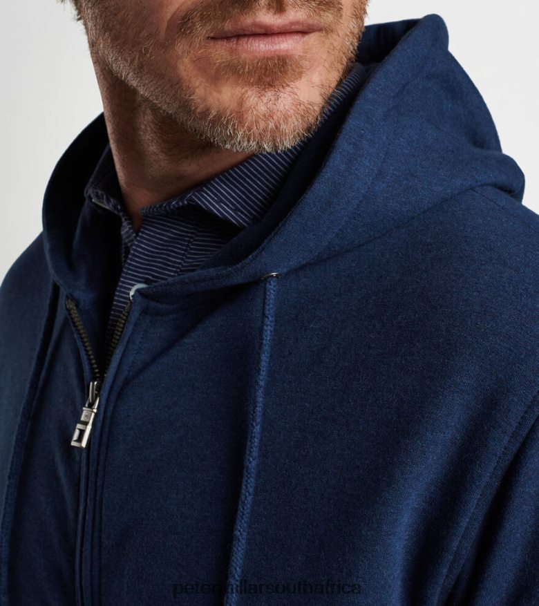 Navy Men Peter Millar Lava Wash Full-Zip Hoodie Apparel B62P4F770
