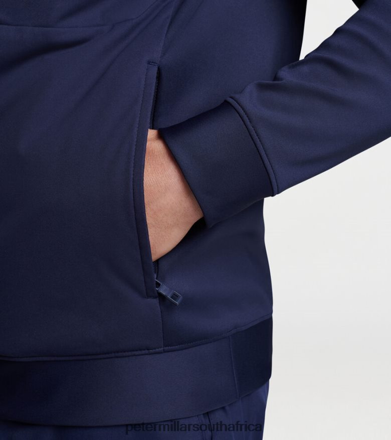 Navy Men Peter Millar Weld Half Snap Hoodie Apparel B62P4F795